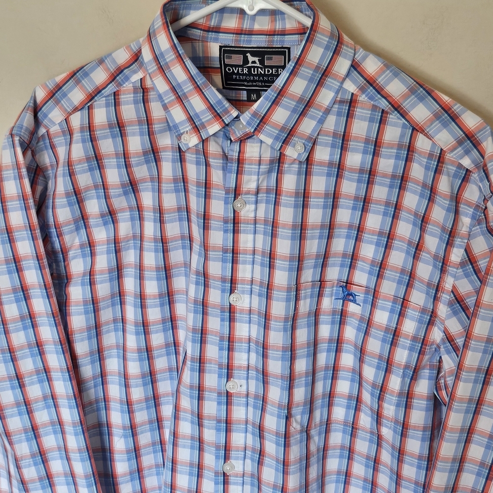 Over Under Performance Button Down Plaid Shirt - … - image 2